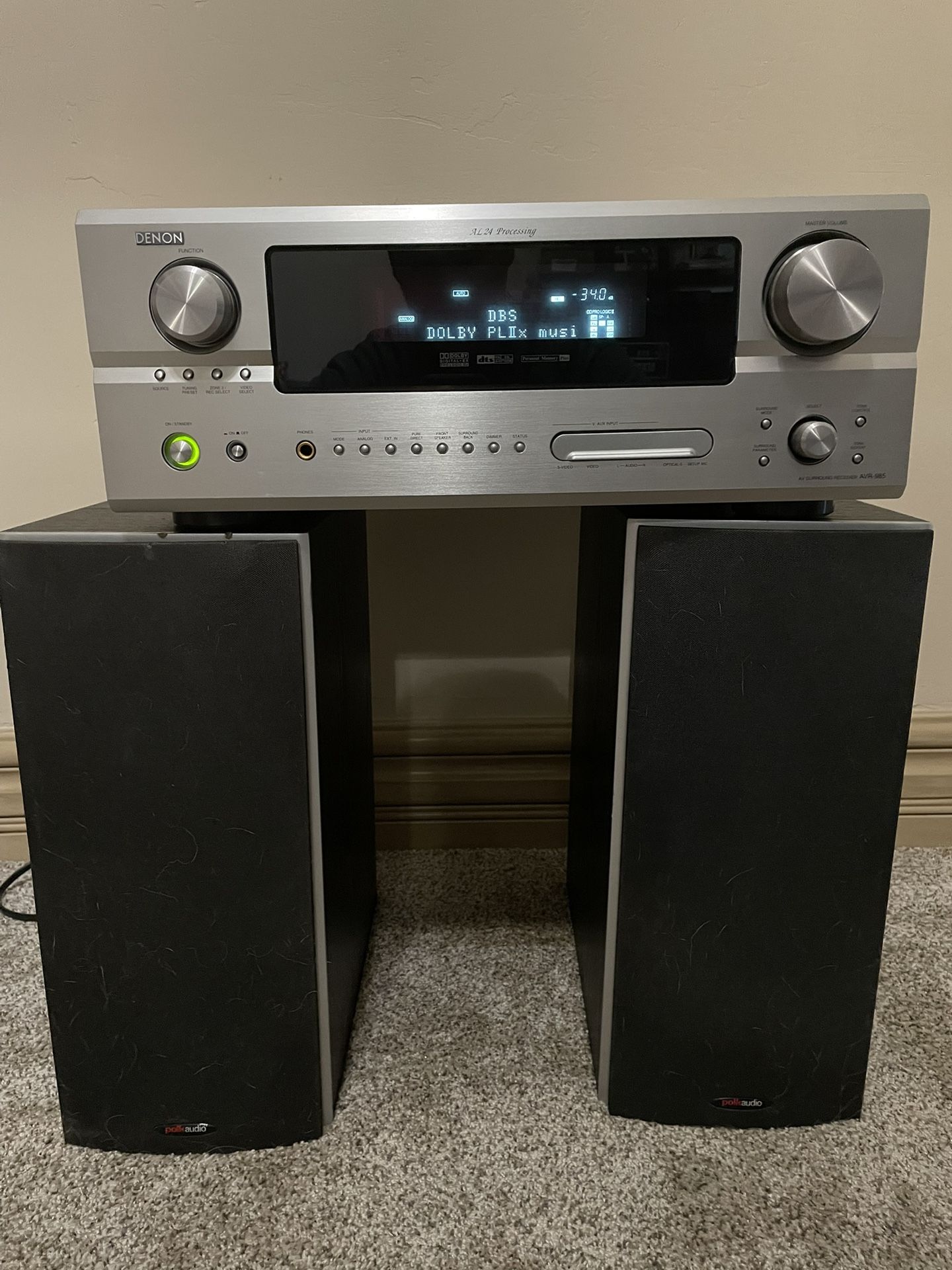 AV Receiver + Polk Audio Speakers