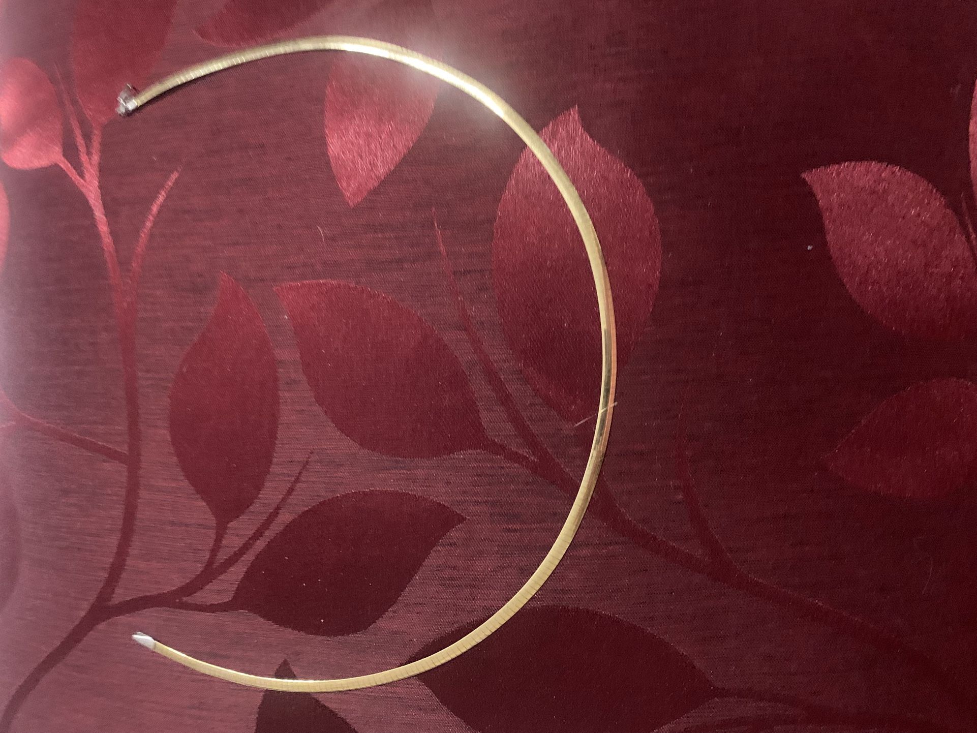 Omega 18 inch 14 karat and sterling silver reversible