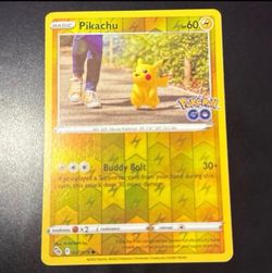 Pikachu Pokémon Go 27/78 Stamped Rare year 2022 Full art Non-Holo LP