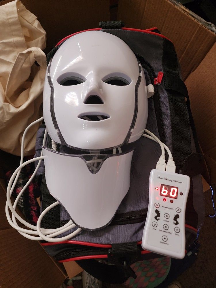 Ofanyia 7 Colors LED Face Mask for Facial and Neck Skin Rejuvenation Anti Aging Light Photon Therapy Beauty Led Facial Mask