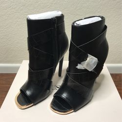 JUSTFAB Booties, Black, Size 7