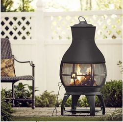 BALI OUTDOORS Wood Burning Chiminea Fire Pit