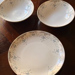 3-Pc Mikasa "Seville" 5303 Serving Set - 12" Round Platter & (2) 9" Vegetable Bowls