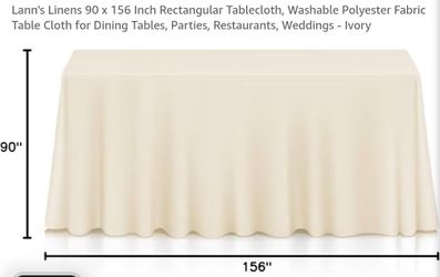 10 Qty - 90 x 156" Rectangle Tablecloths