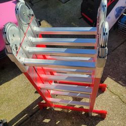 Multipurpose Folding Ladder 12 FT WF-403 300 LBS Load Capacity Lightweight