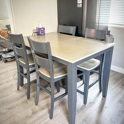 Expandable Dining Table Set with Storage bench