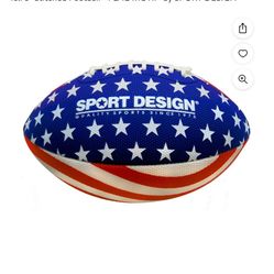 10.75" Stitched Football - FLAG MOTIF  by SPORT DESIGN
