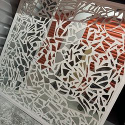 shattered glass wall art 