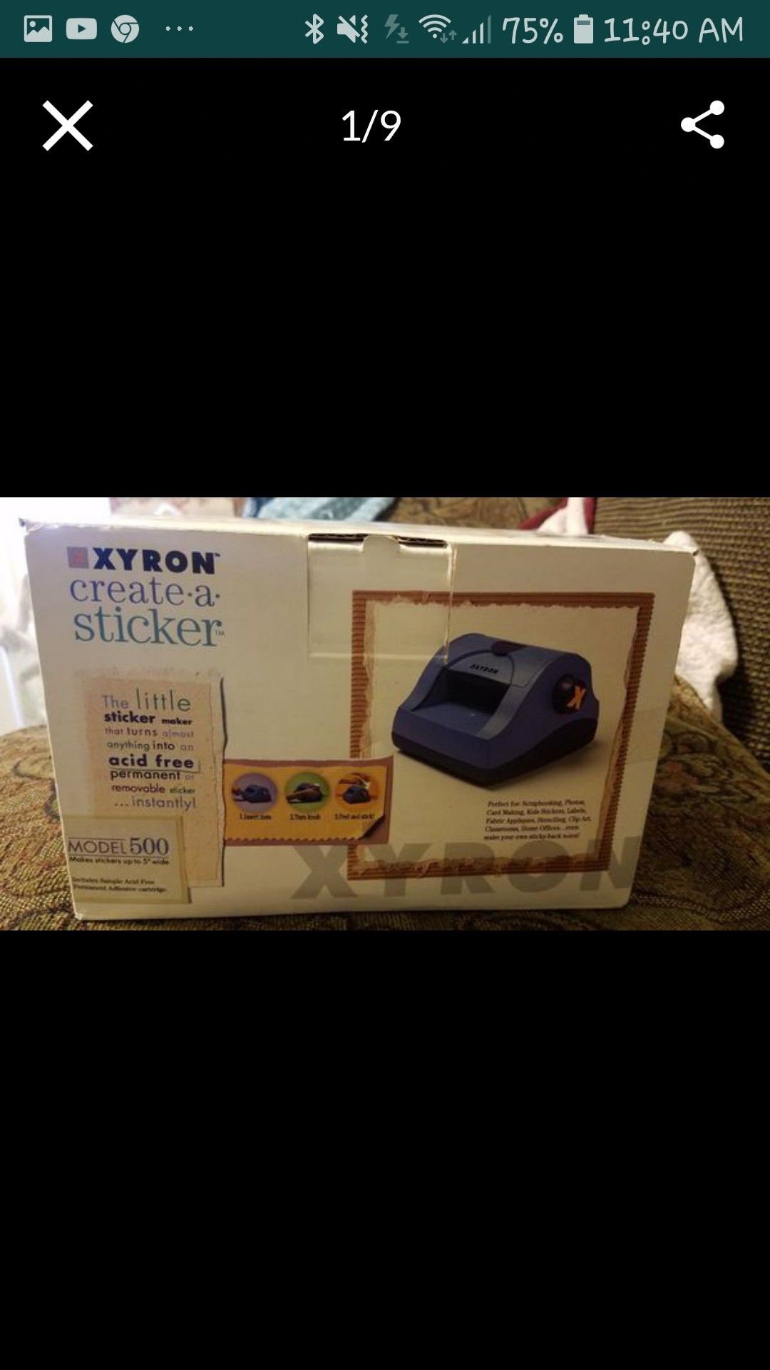 Xyron 500 Sticker machine, sold by CASSBOOKS