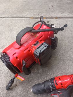 Craftsman air pump . Electrical source. And drill