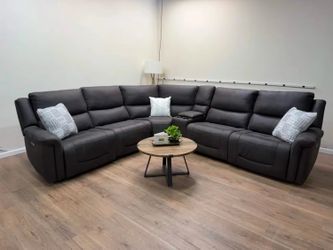 Carlin Fabric Power Reclining Sectional with Power Headrests