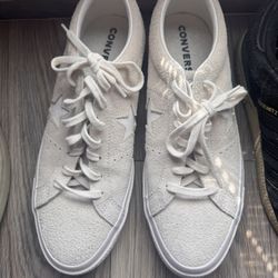 White Suede Converse Sneakers – Men’s Size 10 – Like New – $55
