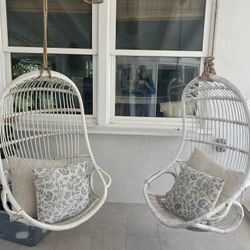 Serena And Lily Hanging Rattan Chairs 