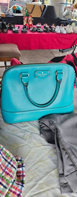 Kate Spade Teal Leather Satchel Handbag