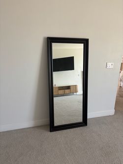 Full-Length Floor Mirror Black Frame