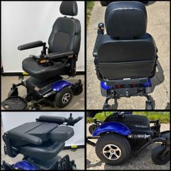 Merits Vision Sport Electric Power Wheelchair, Blue, w/ Charger, 300lb Capacity