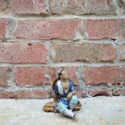 Vintage Shiwan Wood Cutter Figurine 
