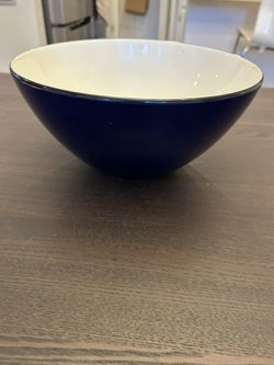 (2) Matching Crate & Barrel Ceramic Bowls (blue)