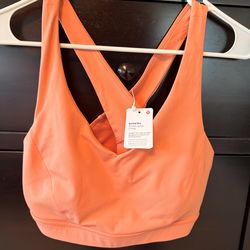 NWT lululemon Envital Medium Support Bra, sz 12 orange