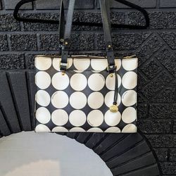 Brahmin Anywhere Tote Handbag Barcelona Polka Dot Leather $325 RARE