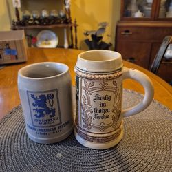 Two german ceramic beer steins