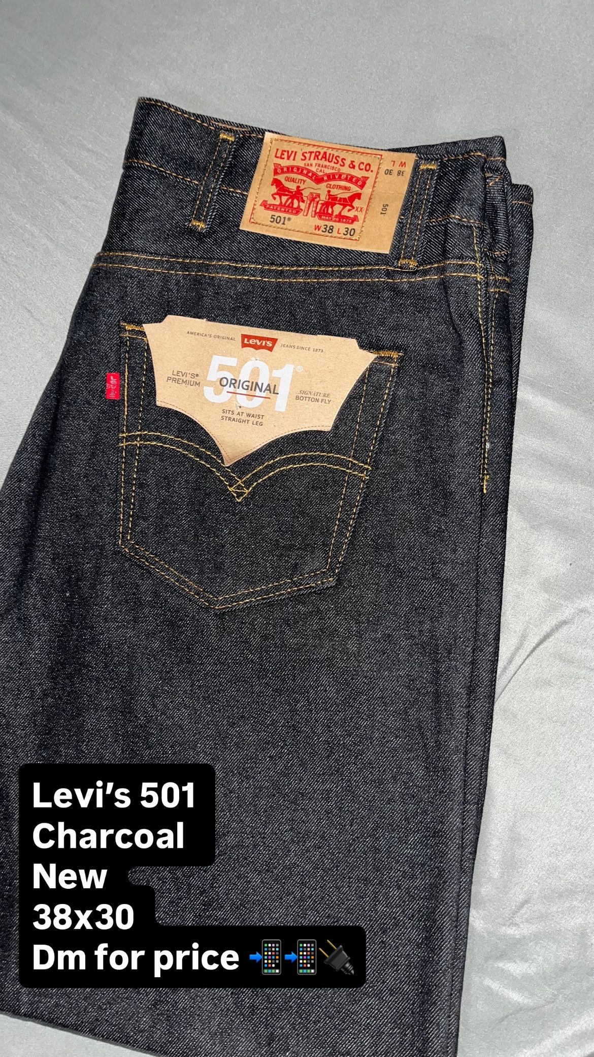 Levi’s 501 Charcoal 38x30