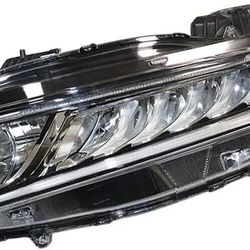 2018-2020Honda Accord Headlight-Left Driver Side,OEM LED Headlamp Chrome Housing