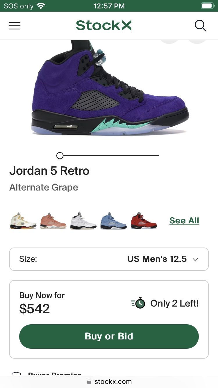 Authentic Stock X Purple Jordan’s