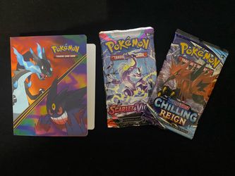 Pokemon Chilling Reign and Scarlet & Violet Pack with Mini Binder
