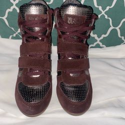 Limited Ash Wedge High Sneaker metalic silver Suede Leather Glossy Isabel Marant Inspired Sneakers
