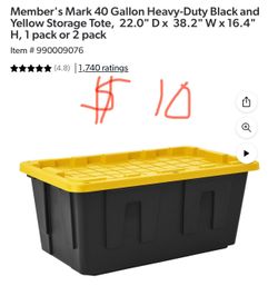 Sam’s Club 40 gallon storage bins