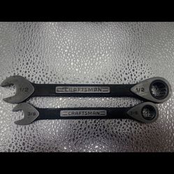 Bundle Lot Of 2 Vintage Rare Craftsman Y Series Ratcheting Combination Wrench