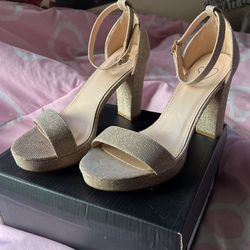 Windsor Champagne Block Heels