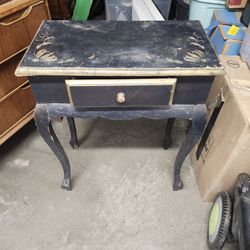 Small Antique Table One Drawer.