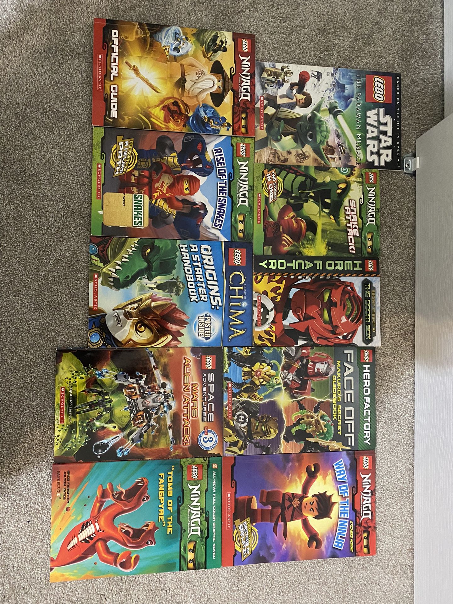 LEGO NINJAGO STAR WARS HERO FACTORY CHIMA BOOK COLLECTION LOT