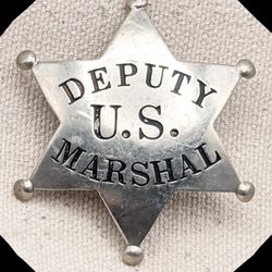 Antique 1800s U.S.  Marshall Badge