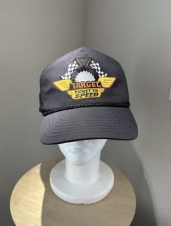 Vintage Target “ Ticket To Speed” Snapback Trucker Hat, Black