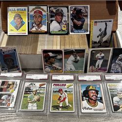 Collectible Baseball Cards  1980-88 Authenticated Slabs & Baseball Legend Reprints.