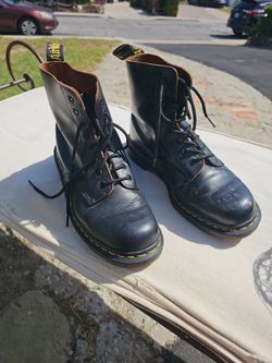 Dr. Martens Black Leather Lace-Up Boots