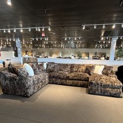 Brown 4PC Chaise Sectional Couch