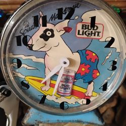 Vintage 1987 Anheuser Busch Spuds Mackenzie Wind Up Alarm Clock