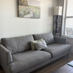 Gray Sofa Couch - Deep Seat Comfy