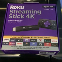 Roku Streaming Stick 4K  Streaming Device 4K/HDR/Dolby Vision