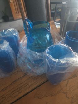 Pichel con 4 vasos