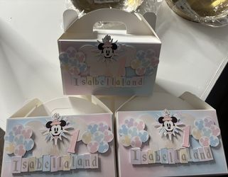 Disneyland 3D Gable Boxes Favor Boxes Baby land Happiest Place On Earth 