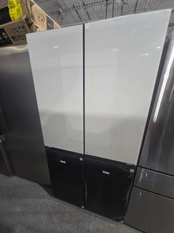 Brand New Samsung Bespoke Charcoal & White Glass 4 Door Fridge