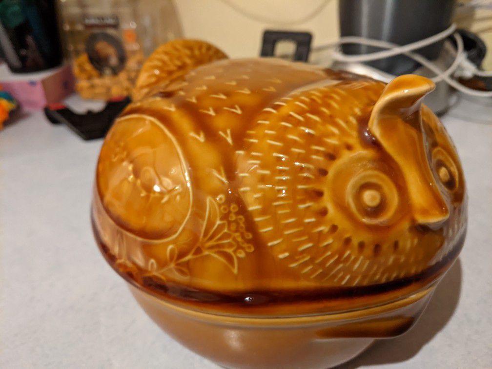 Beautiful Owl Ceramic food container and ice makers