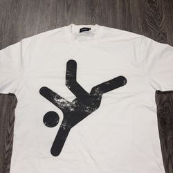 Black and white cropped hypedept tee size XL
