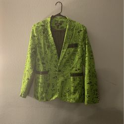 Green Pattern Sport Jacket - Size S