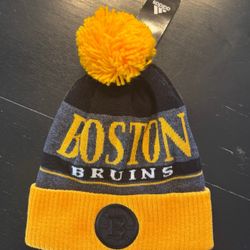 Adidas Boston Bruins Yellow Black And Grey Winter Hat